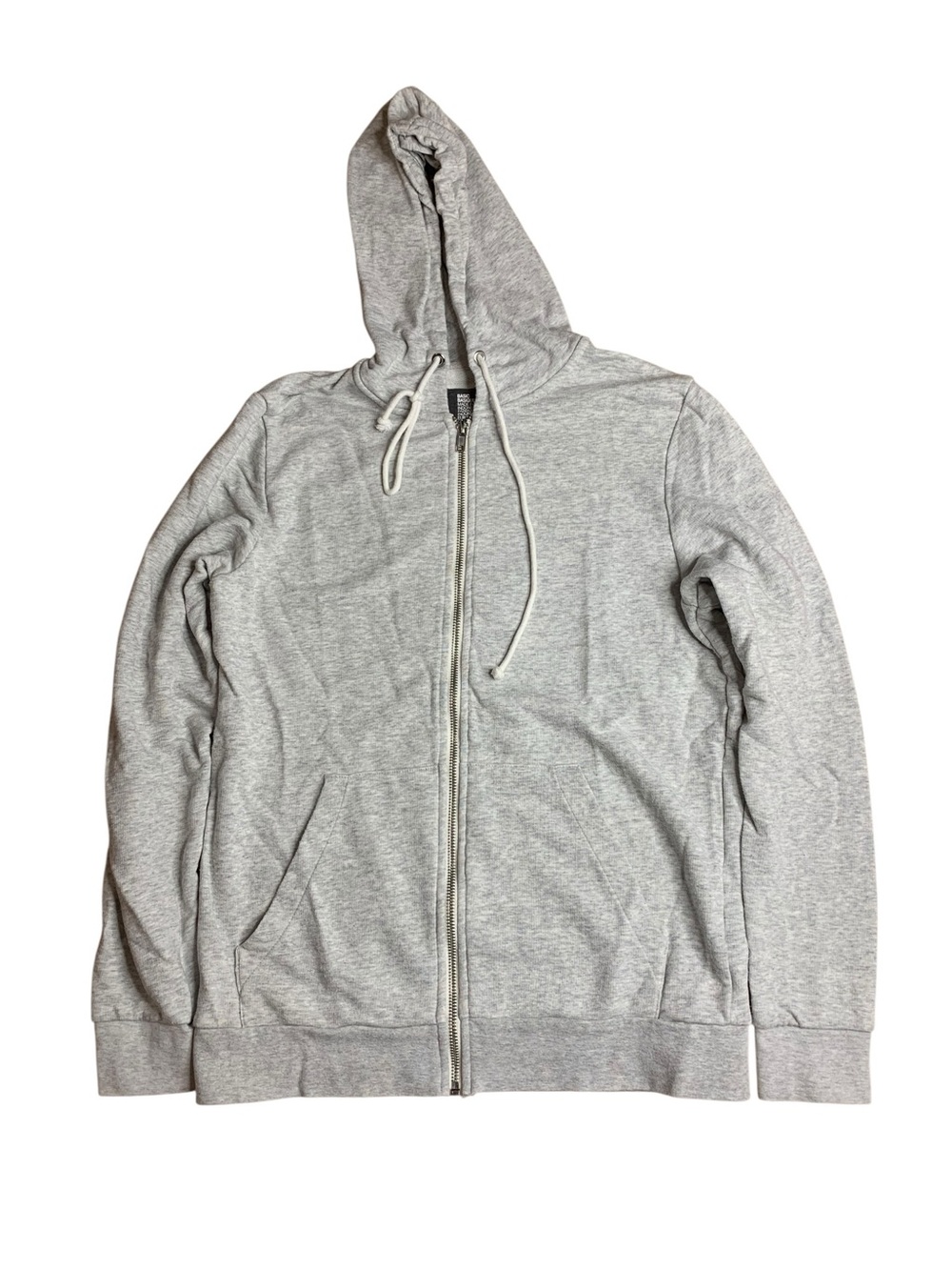 H&M Basic Grey Zip-Up Hoodie Heathered Gray Size Small US S 